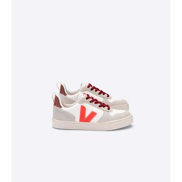 Veja V-10 BONTON Sneakers Kinderen White/Orange | NL 838UZG